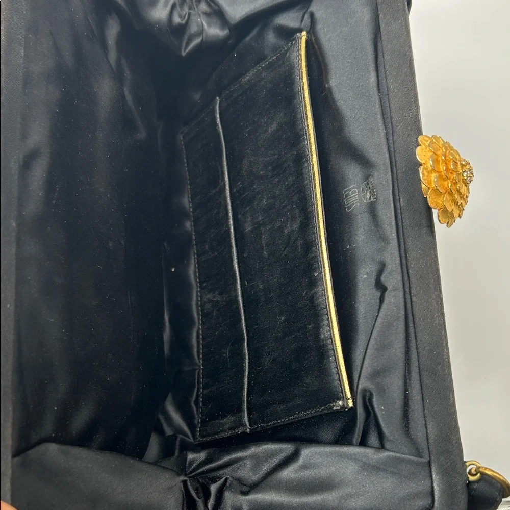 Chic Black Clutch with Gold Accent